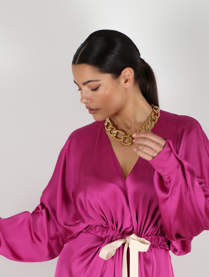 Robe longue fuchsia - Maison Rabih Kayrouz