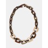 Collier gros maillon marron Max Mara