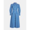 Robe chemise longue - Bleu - Patou - Mademoiselle Pearl