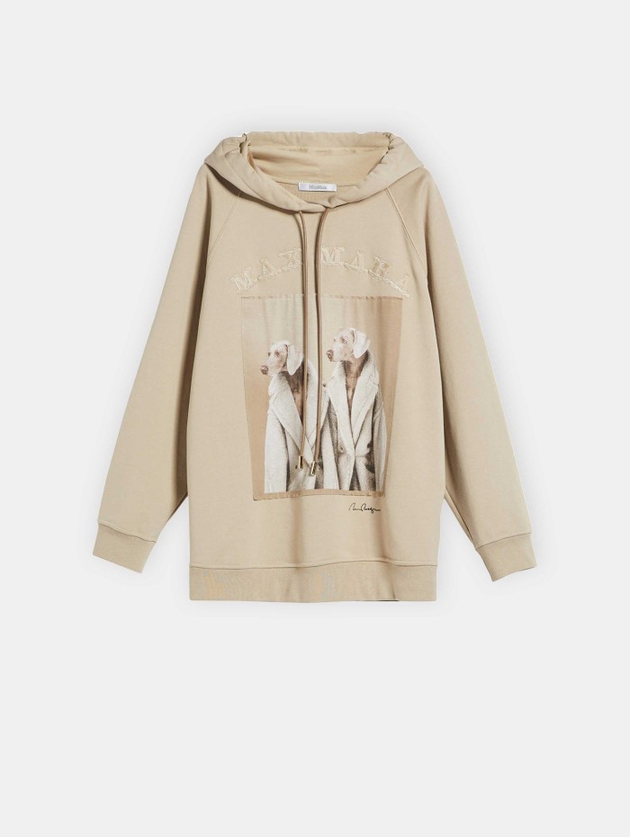 Max Mara - Sweat-shirt beige weimaraners