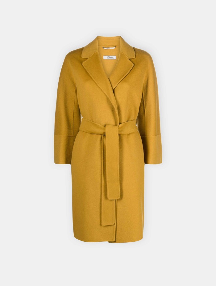 'S Max Mara - Manteau jaune moutarde en laine