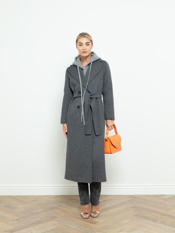 'S Max Mara - Manteau long gris en laine