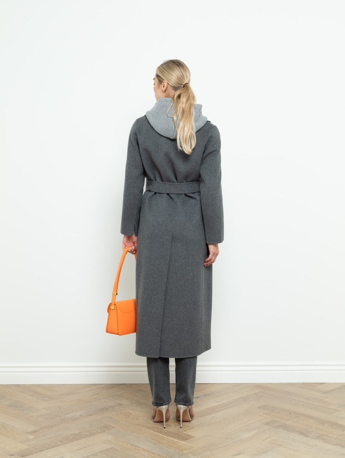 'S Max Mara - Manteau long gris en laine