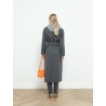 'S Max Mara - Manteau long gris en laine