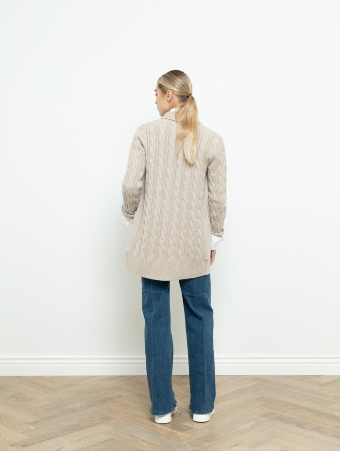 Max Mara - Veste beige en laine