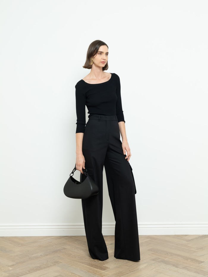 Pantalon cargo noir - Max Mara Studio - Mademoiselle Pearl