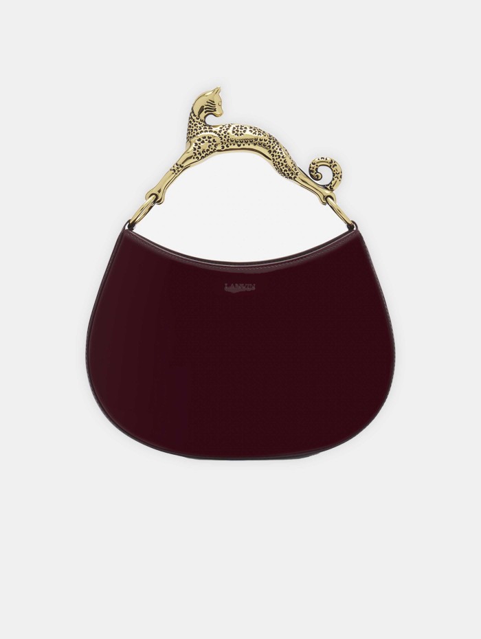 Sac Hobo vernis bordeaux - Lanvin - Mademoiselle Pearl