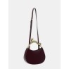 Sac Hobo vernis bordeaux - Lanvin - Mademoiselle Pearl