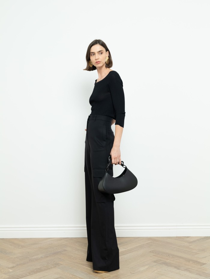 Max Mara - Pull fin noir