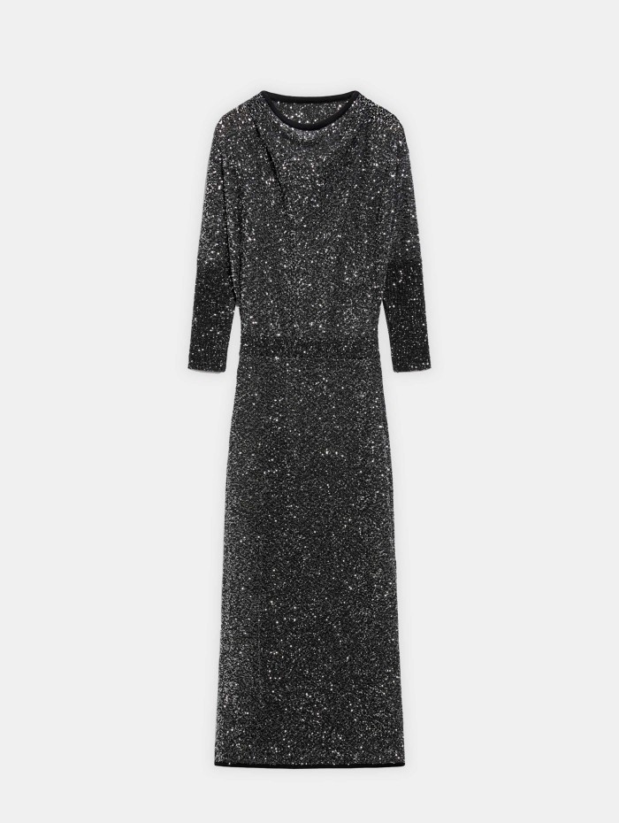 Robe à paillettes noire - Max Mara Studio - Mademoiselle Pearl