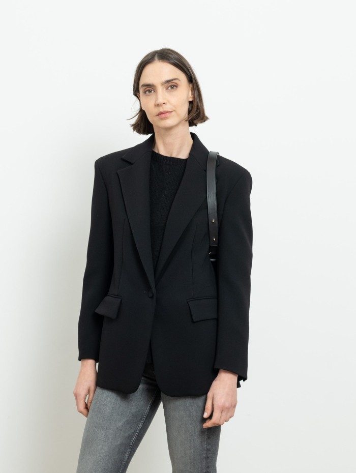 Blazer noir oversize - Max Mara - Mademoiselle Pearl