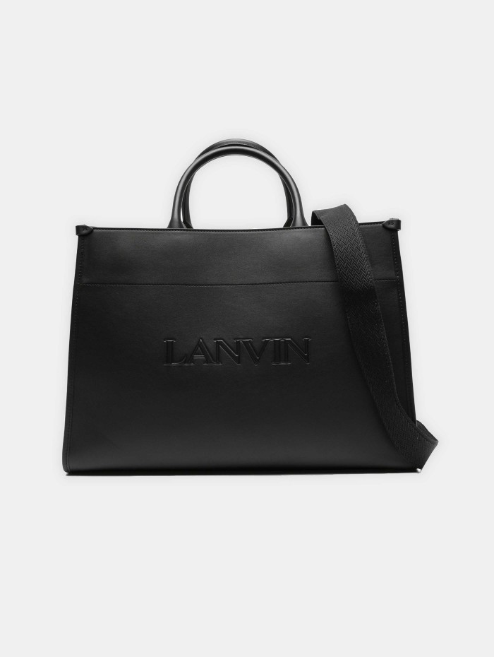 Sac cabas cuir noir - LANVIN - Sacs de luxe -  Mademoiselle Pearl