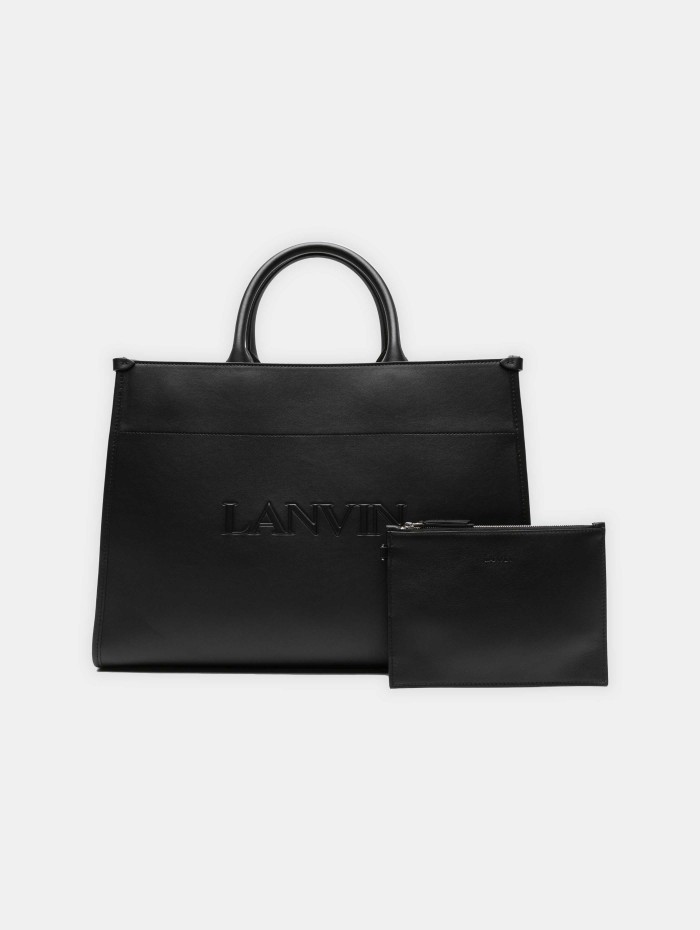 Sac cabas cuir noir - LANVIN - Sacs de luxe -  Mademoiselle Pearl