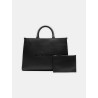 Sac cabas cuir noir - LANVIN - Sacs de luxe -  Mademoiselle Pearl