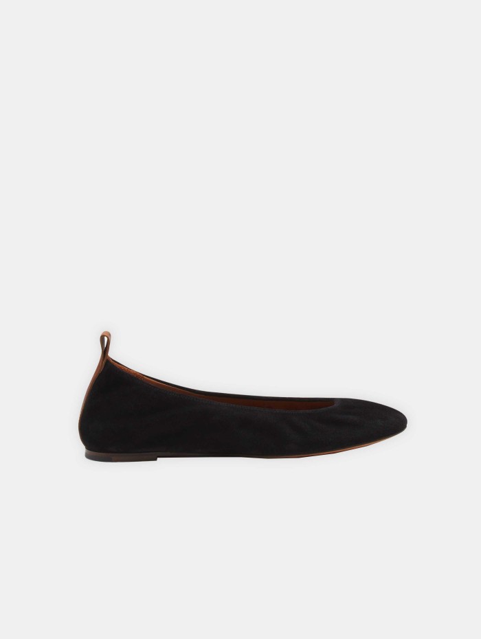 Ballerines en daim noires - LANVIN -  Mademoiselle Pearl