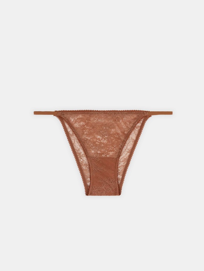 Tanga Marron - Love Stories - Mademoiselle Pearl