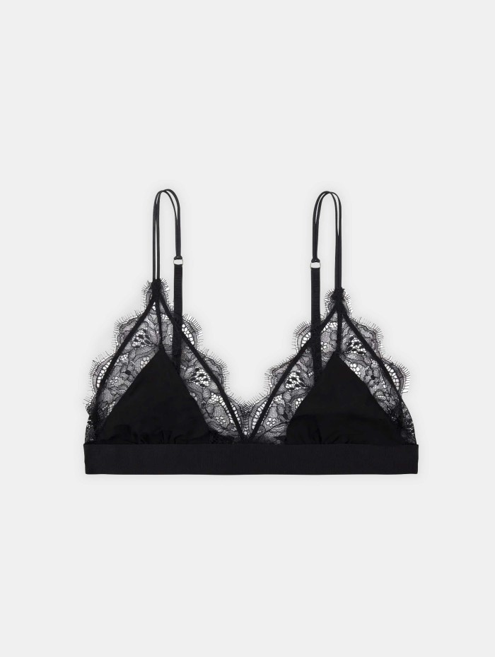 Bralette triangle noire - Love Lace - Love Stories - Mademoiselle Pearl