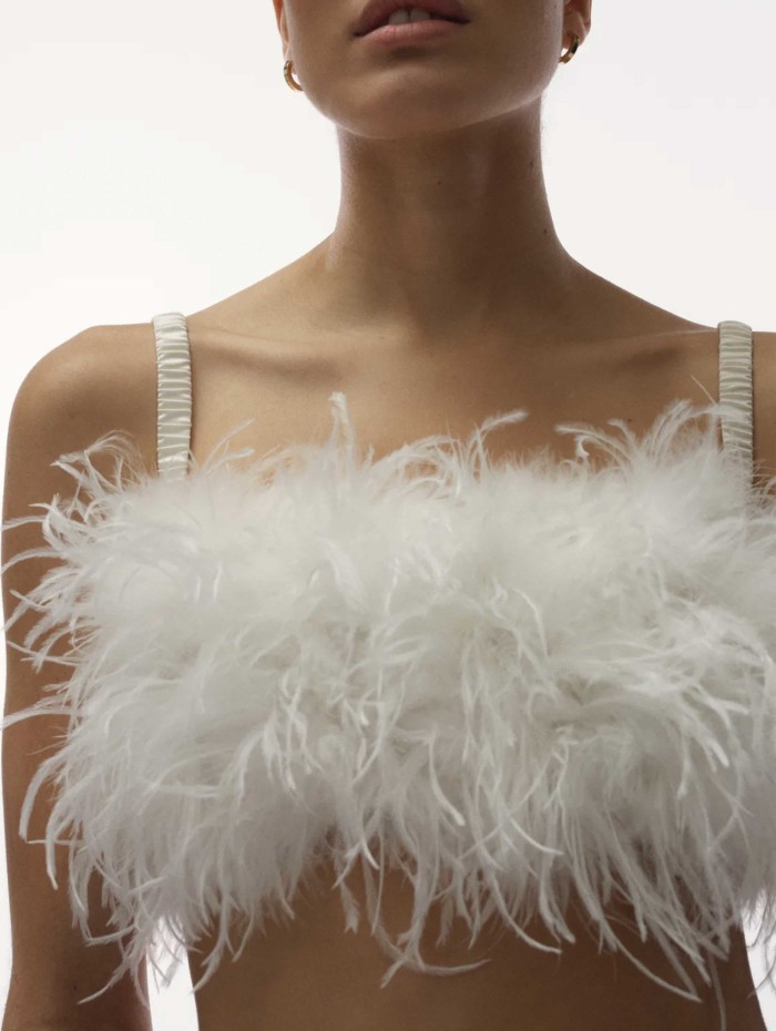 Bralette à plumes - Fanny - Love Stories - Mademoiselle Pearl