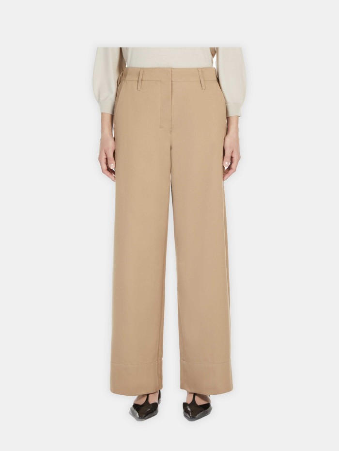 Pantalon en coton beige - Unico - Max Mara