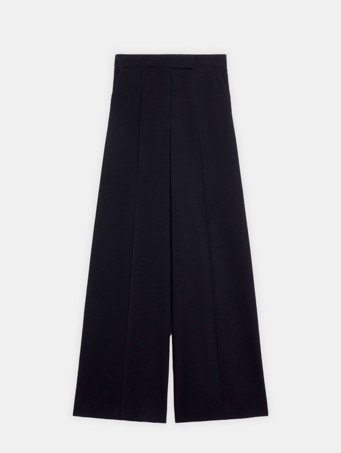 Pantalon en laine côtelé navy - Osol - Max Mara