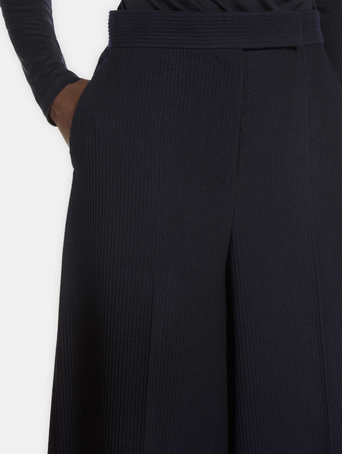 Pantalon en laine côtelé navy - Osol - Max Mara