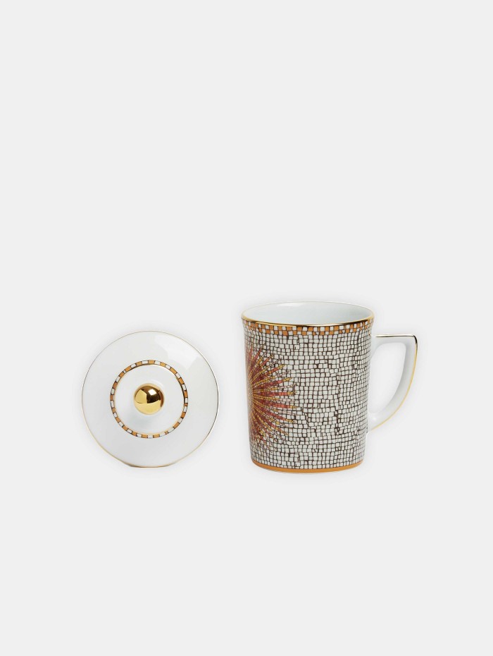 Mug en porcelaine italienne orange - La DoubleJ - Mademoiselle Pearl