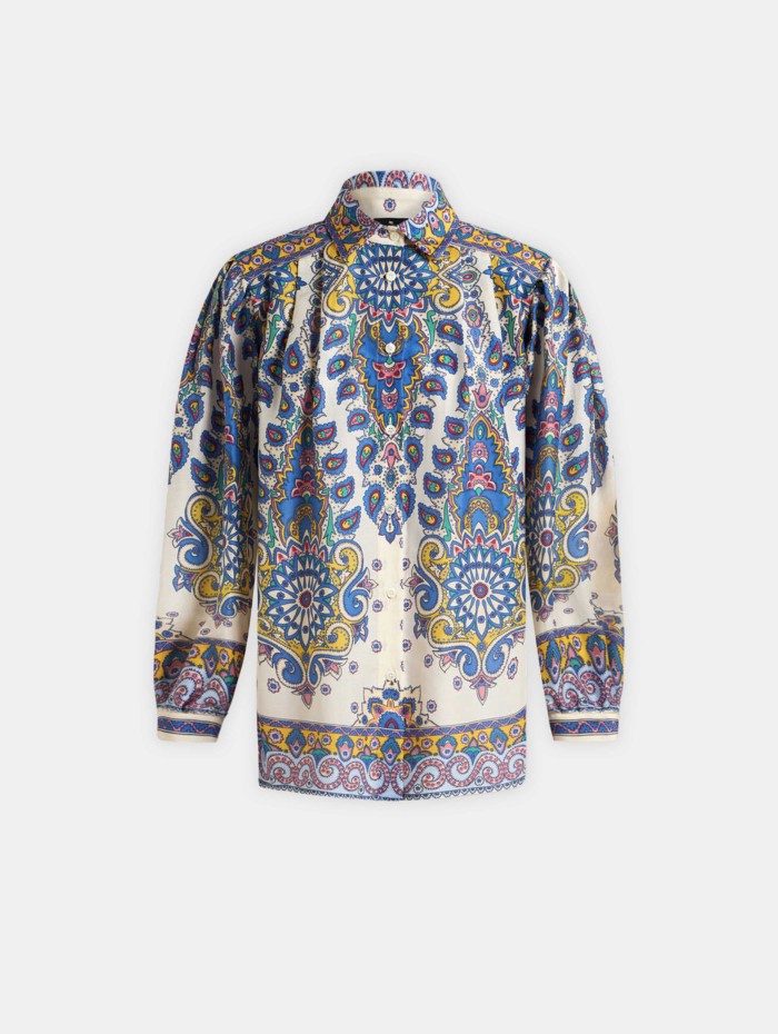 Chemise large en soie et coton - Etro - Mademoiselle Pearl