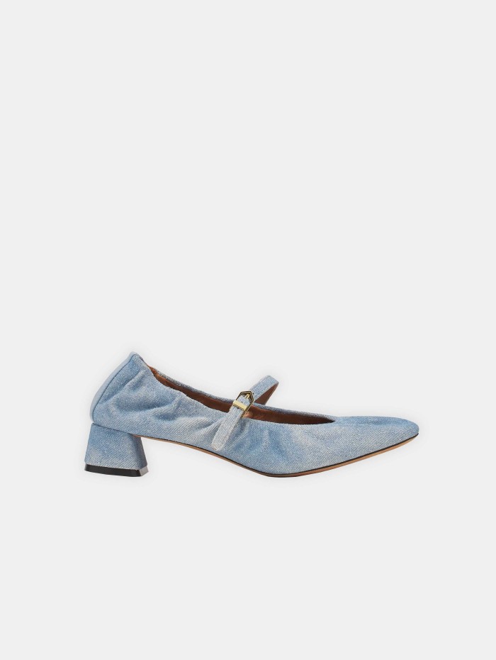 Ballerines à talons Denim - Babies - Lanvin - Mademoiselle Pearl