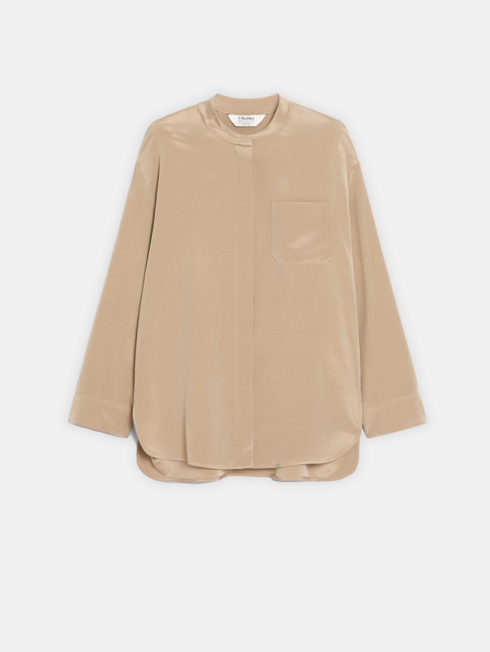 Chemise camel col officier - Leticia - 'S Max Mara - Mademoiselle Pearl