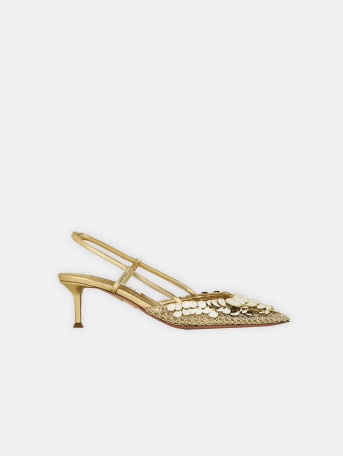 Slingback - Can Can Pump 50 - Aquazzura - Mademoiselle Pearl