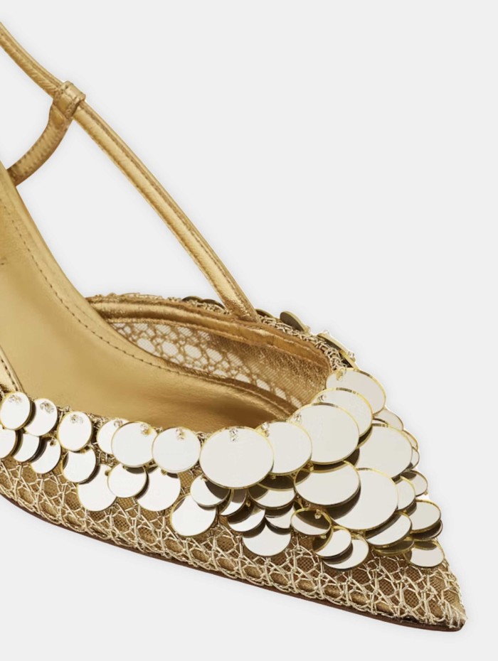 Slingback - Can Can Pump 50 - Aquazzura - Mademoiselle Pearl