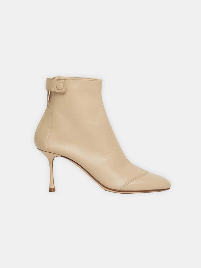 Bottines en cuir beige - R1B830 - Francesco Russo - Mademoiselle Pearl