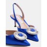 Escarpins bleu - Crystal Hoop Sling 50 - Aquazzura - Mademoiselle Pearl