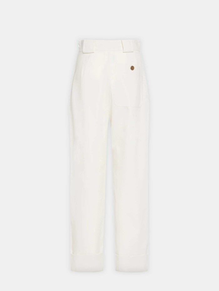 Pantalon blanc - Palio - Max Mara - Mademoiselle Pearl