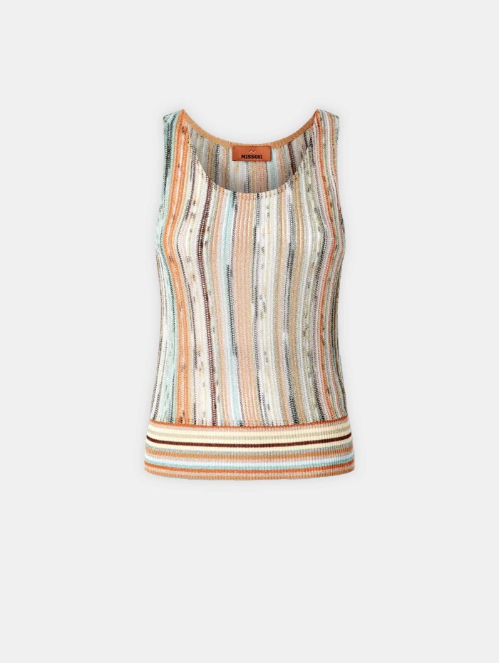 Top sans manches multicolore - Missoni - Mademoiselle Pearl