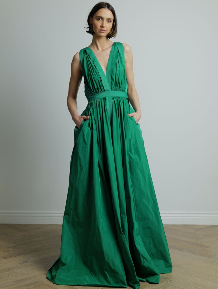 Robe longue verte - Maison Rabih Kayrouz - Mademoiselle Pearl