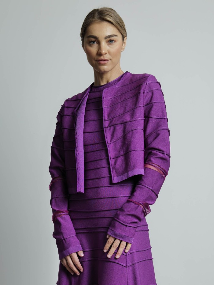 Gilet en maille violet - Maison Rabih Kayrouz - Mademoiselle Pearl