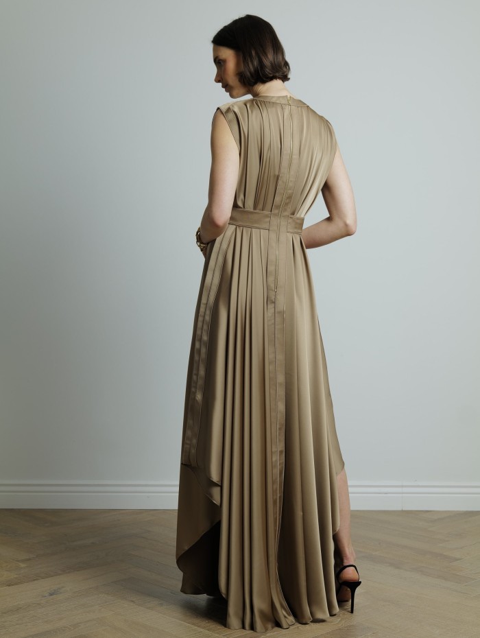 Robe longue sans manches - Charmeuse - Maison Rabih Kayrouz - Mademoiselle Pearl