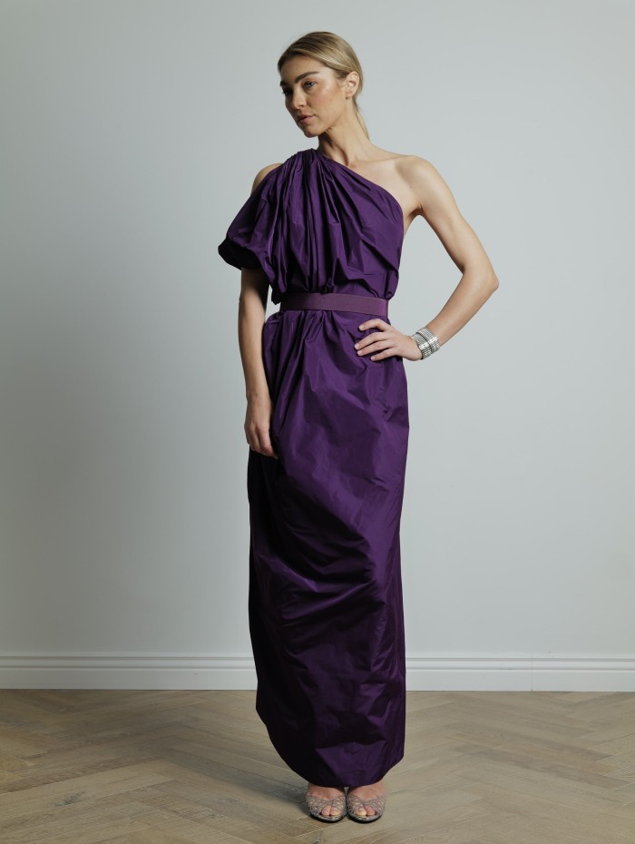 Robe une épaule violette - Maison Rabih Kayrouz - Mademoiselle Pearl