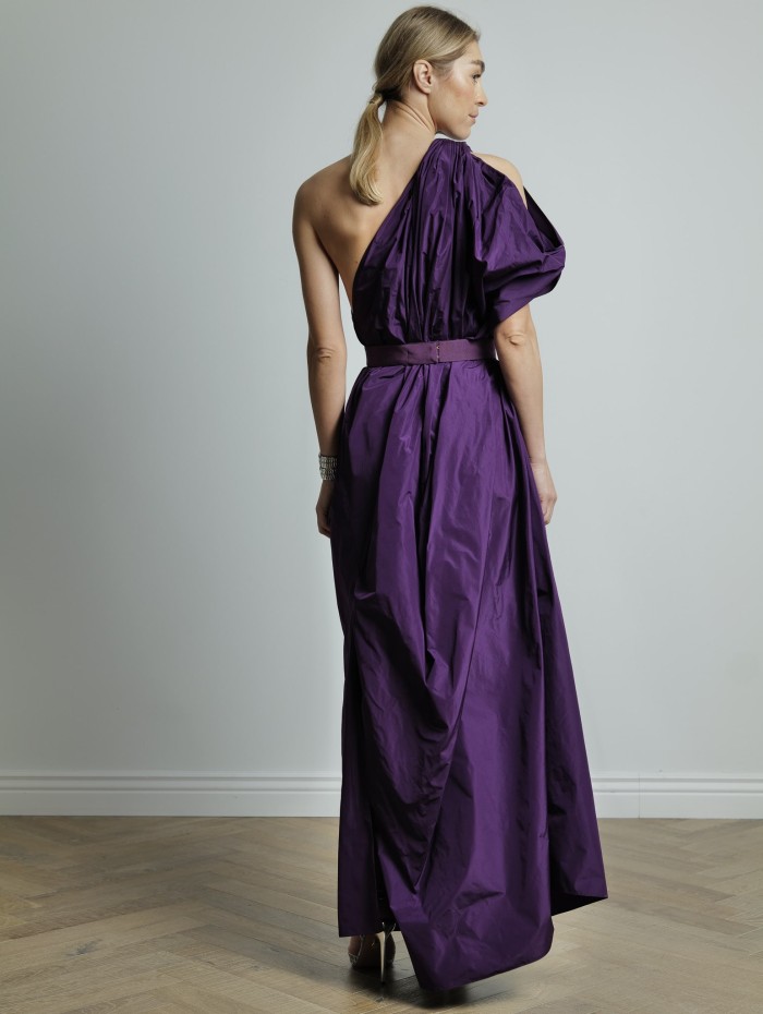 Robe une épaule violette - Maison Rabih Kayrouz - Mademoiselle Pearl