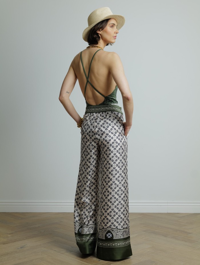 Pantalon en soie - Palazzo - La DoubleJ - Mademoiselle Pearl