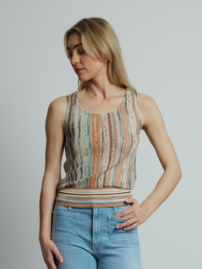 Top sans manches multicolore - Missoni - Mademoiselle Pearl