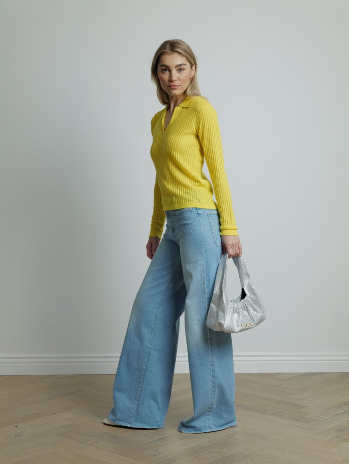 Polo en maille jaune - Egrege - Max Mara Studio - Mademoiselle Pearl