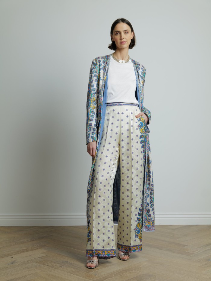 Pantalon blanc à motif - Etro - Mademoiselle Pearl