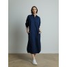 Robe chemise navy en coton - Andrea Lev - Mademoiselle Pearl
