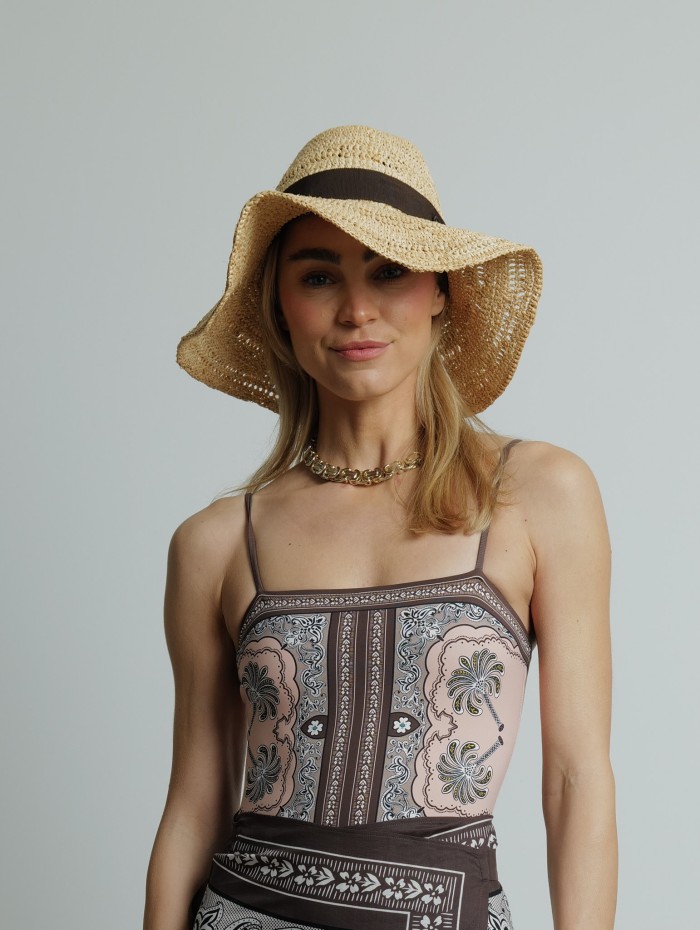 Chapeau fedora en paille de raphia - Kate - Maison Michel - Mademoiselle Pearl