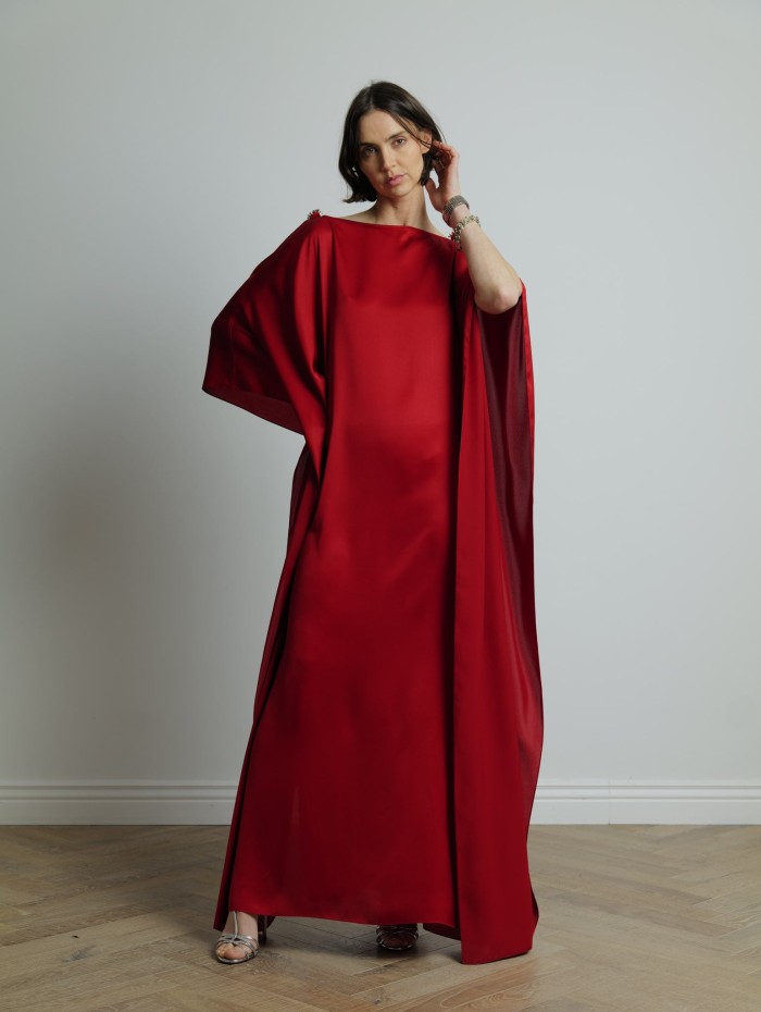 Robe caftan rouge - Lanvin - Mademoiselle Pearl