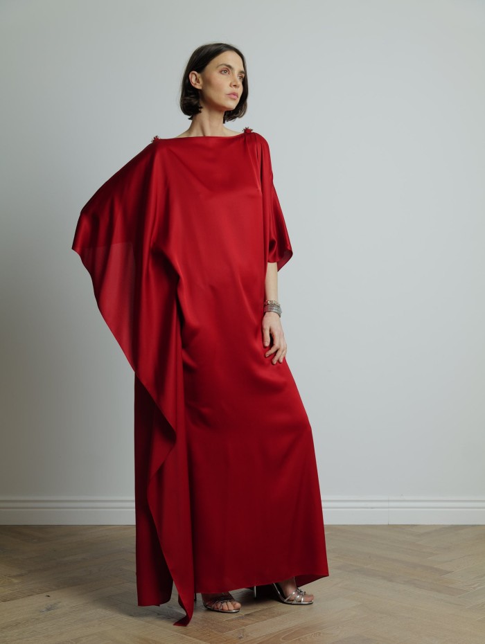 Robe caftan rouge - Lanvin - Mademoiselle Pearl