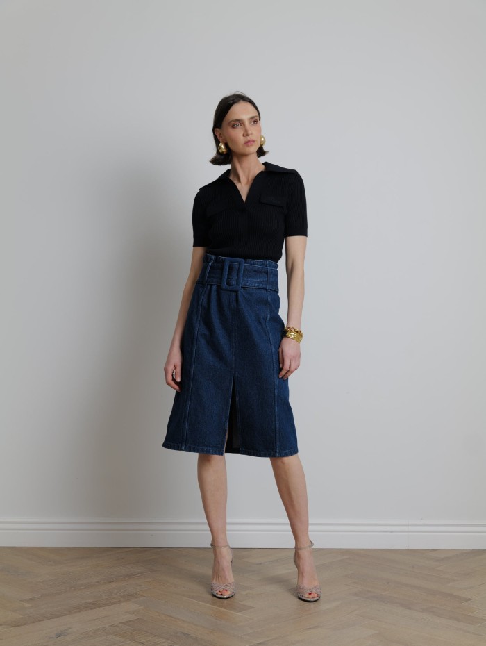 Polo en maille navy - Patou - Mademoiselle Pearl